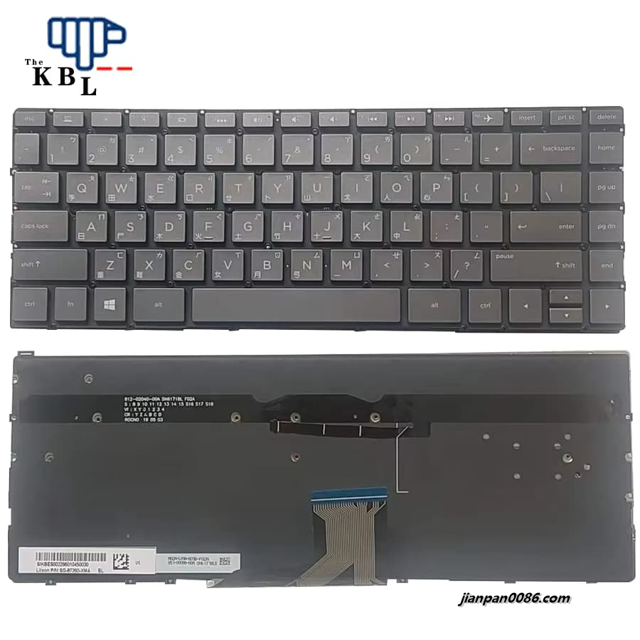 Picture of Original New TW Language For HP Spectre x360 13-AC 13-AC00 Grey Backlight Laptop Keyboard  SG-87260-XMA TDH4138