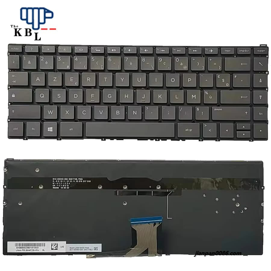 Picture of Original New French Language For HP Spectre x360 13-AC 13-AC000 Grey Backlight Laptop Keyboard SG-87230-XFA 80PTDH4124