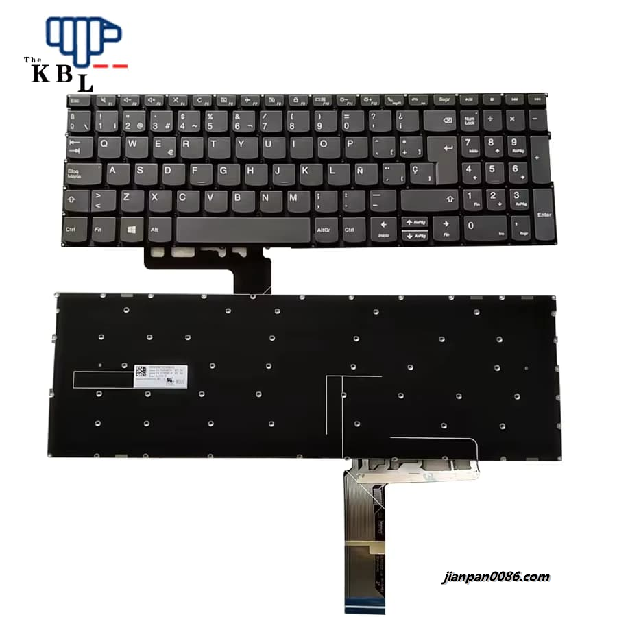 Picture of Original New Spanish Language For Lenovo Yoga C740 C740-15IML Grey Laptop Keyboard V171020AK2 SN20U89279 26PTDH5107