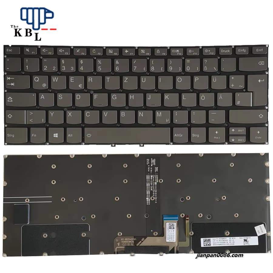 Picture of Original New Germany Language For Lenovo Yoga C930 Backlit Black Laptop Keyboard PD4VB-GR PK1318S3A20 SN20Q88207 V16342 4P5944
