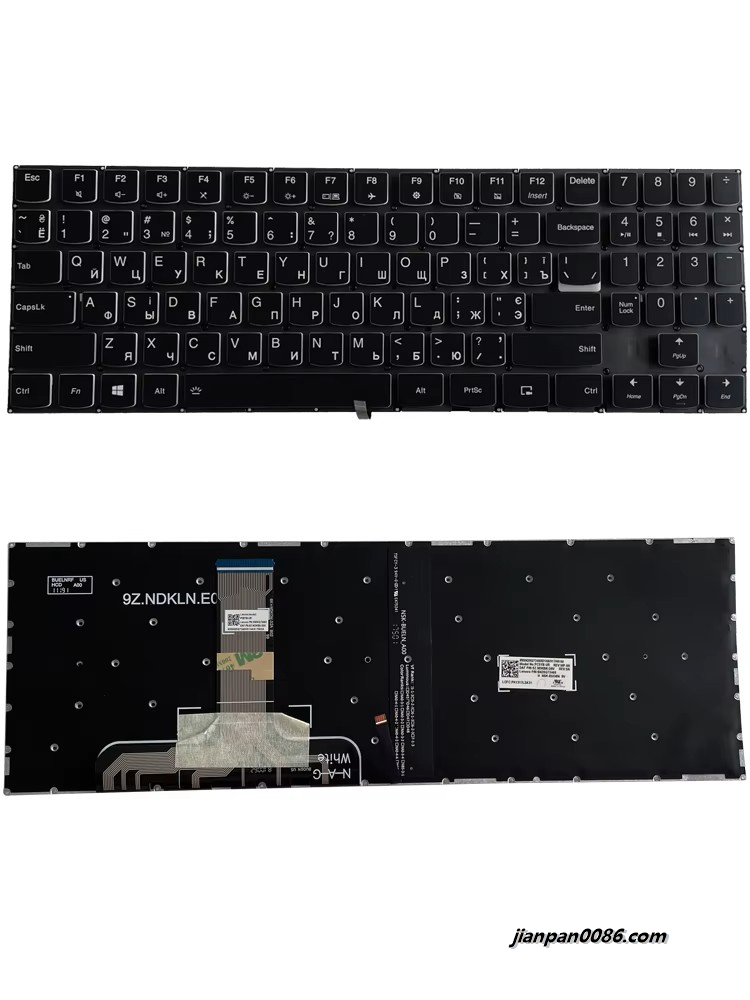 Picture of Original New Ukraine Language For Lenovo Legion Y520 Y720 Backlit Black  Laptop Keyboard SN20Q73460 5P9601E543