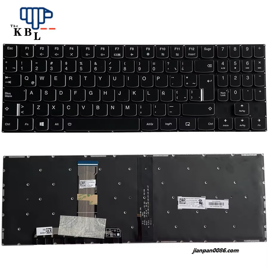 Picture of Original New Latin Language For Lenovo Legion Y520 Y720 Backlit Black Laptop Keyboard SN20Q73453 7P9603E543 PK131DG1A16 PN:LCM16F86LAJ686P TDH5278