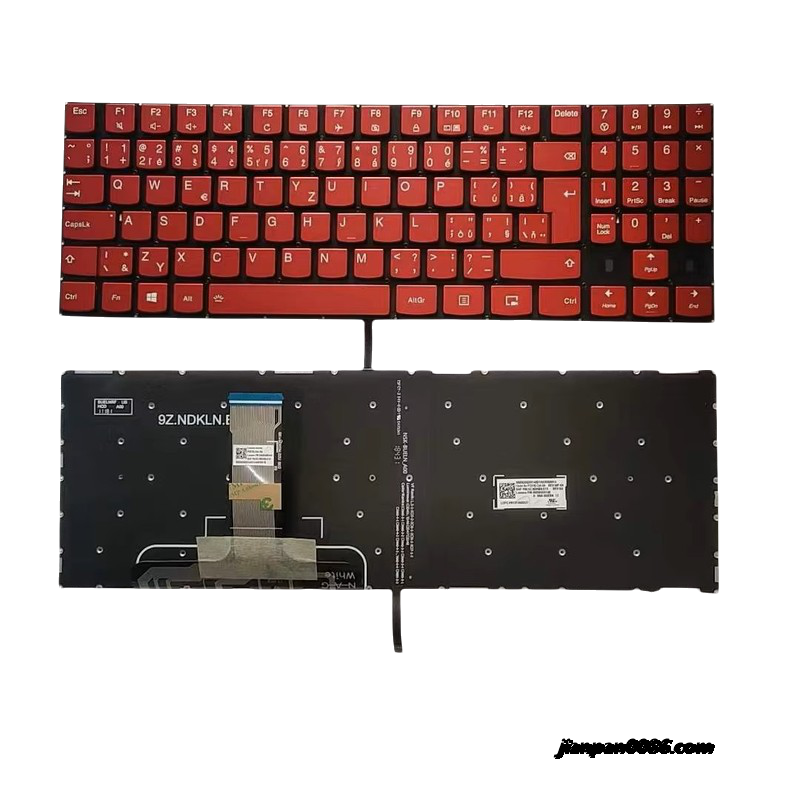 Picture of Original New Czech Language For Lenovo Legion Y520 Y720 Backlit Black Red Word Laptop Keyboard PK1314N2A27 PK131DG1C27 PN:LCM16F86CSJ686M PK131DG3C27 V160420PK1-CS 