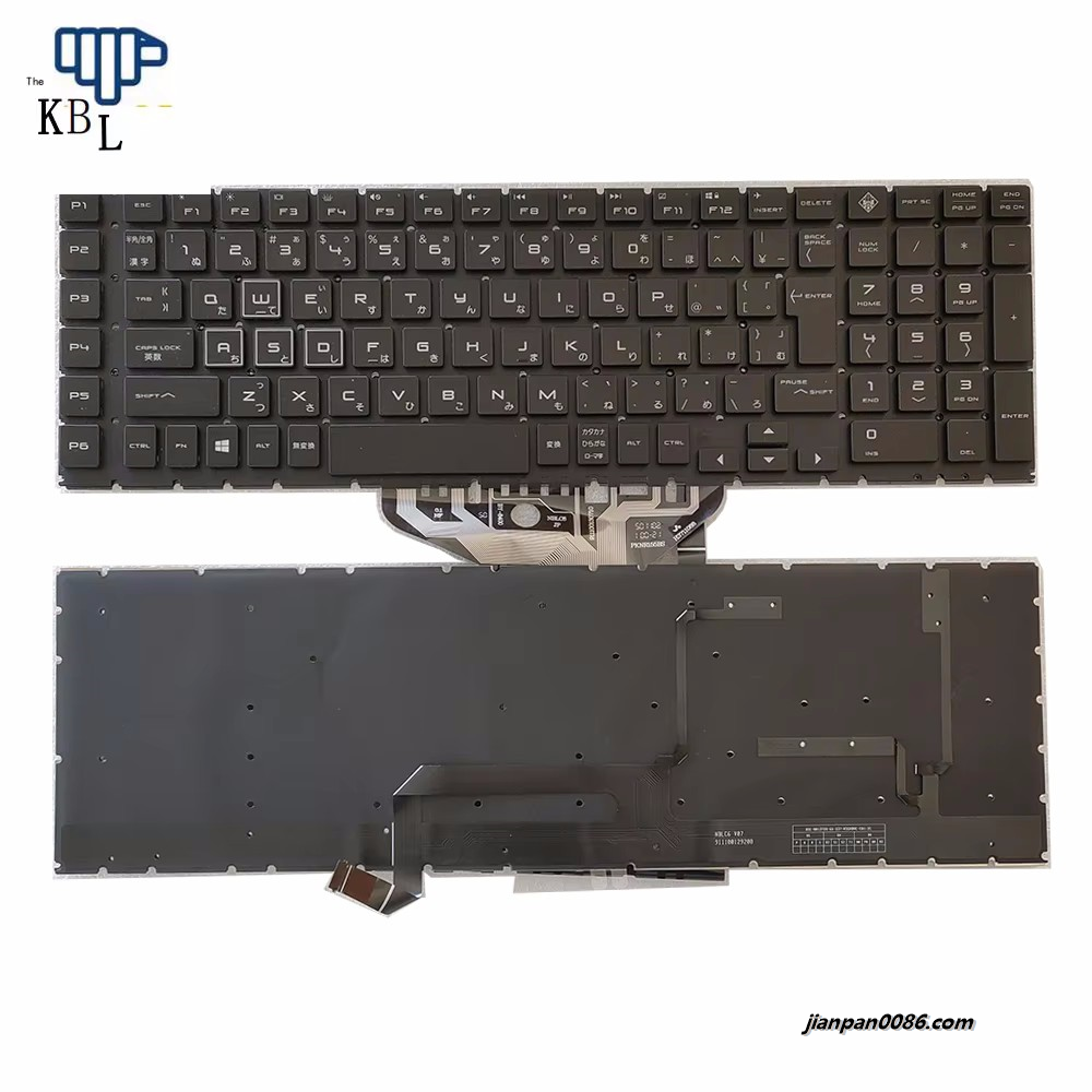 Picture of Original New Japanese Language For HP 17-CB Black Colour Backlight Laptop Keyboard 2HBC6JPC24211 PK132K02B29 80PTDH8185