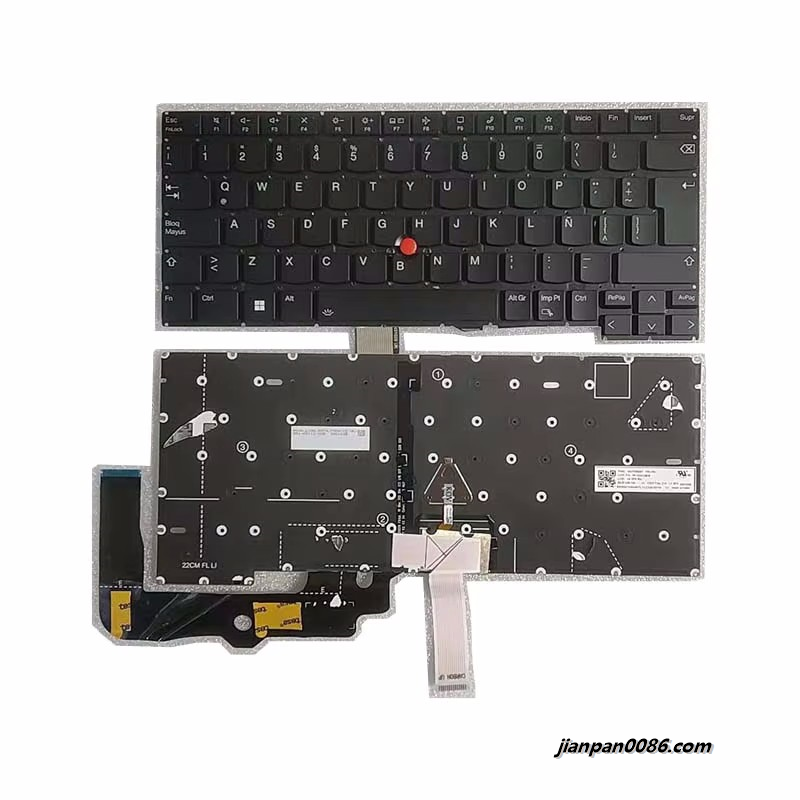 Picture of Original 24682 Latin Language For Lenovo Thinkpad T14S Gen4 Backlight NoFrame Laptop Keyboard SG-B1430-74A PK132AS2B26 SN3102B 21D68487  B26Latin Language For Lenovo Thinkpad T14S Gen4 Backlight NoFrame Laptop Keyboard SG-B1430-74A PK132AS2B26 SN3102B 21D68487 B26