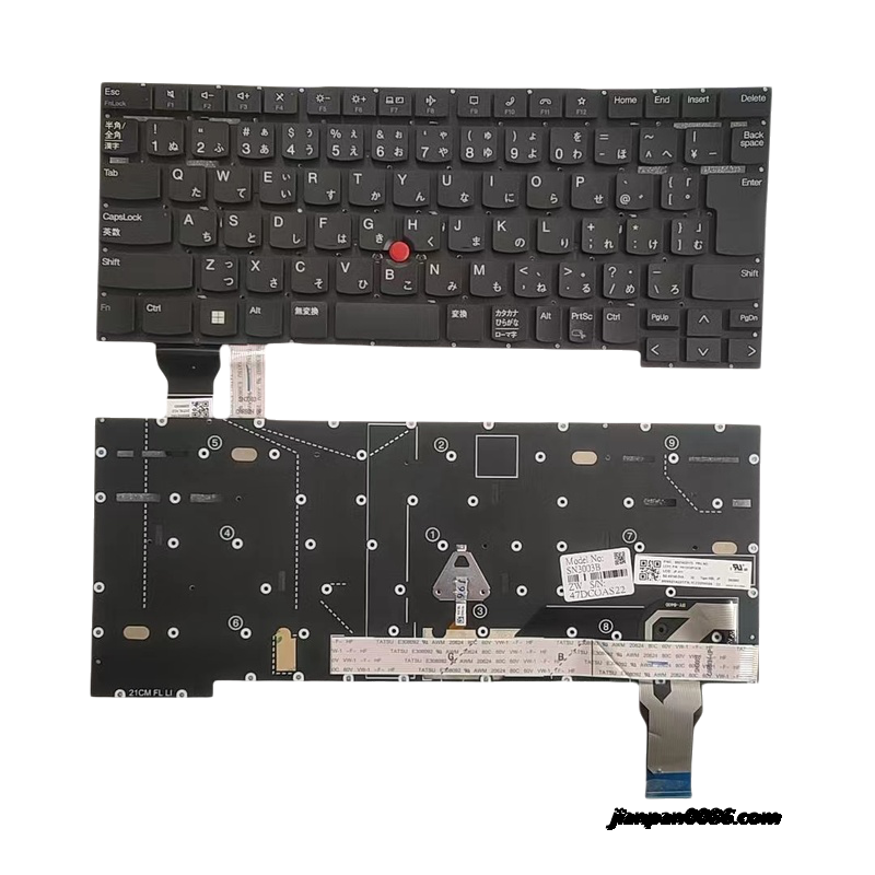 Picture of Original New Japanese Language For Lenovo Thinkpad T14S Gen2 NoBacklit Laptop Keyboard SG-A5141-2VA PK131VP1A36 SN3003  TDH9289