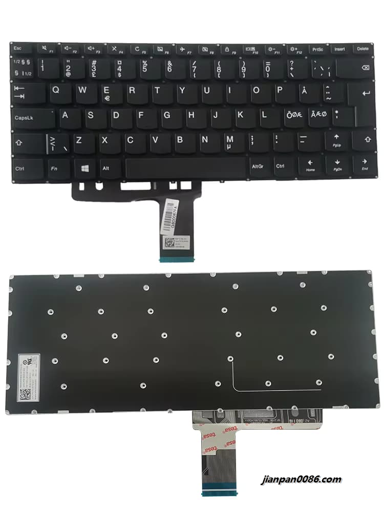 Picture of Original New Nordic Language For Lenovo 310-14 14isk V310-14 V110S Grey Laptop Keyboard PM4L-NOD PK131191A17 2P5620