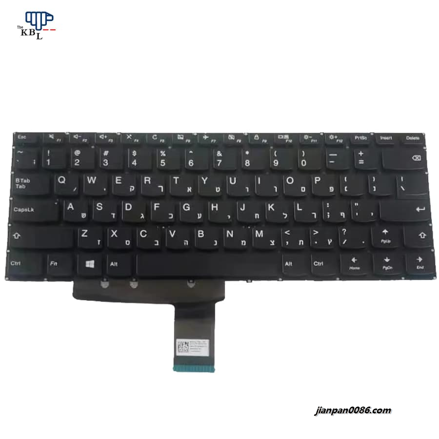 Picture of Original New Hebrew Language For Lenovo 310-14 14isk V310-14 V110S Grey Laptop Keyboard PM4L-HEB Pk131193A07 1P5604