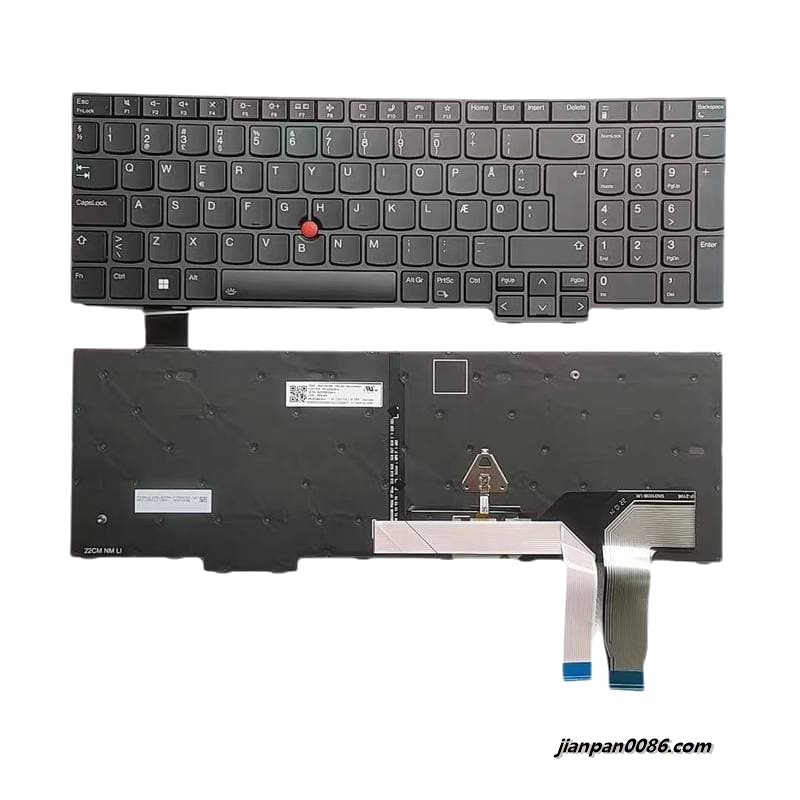 Picture of Oraginal New Denmark DK Language For Lenovo Thinkpad T16 Gen1 Black Laptop Keyboard SG-B1450-2KA SN3103B PK132D62B15  A753