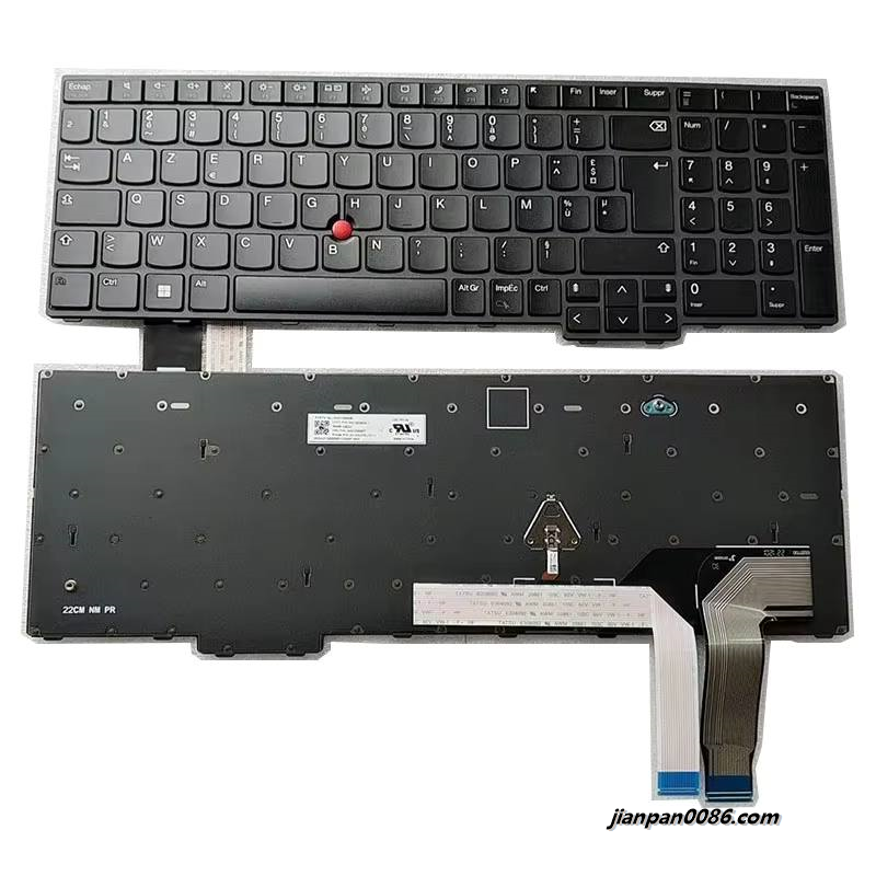 Picture of Oraginal New French Language For Lenovo Thinkpad T16 P16S Black Nobacklit Laptop Keyboard PK132D63A17 2H-ADUFRL70111 270TDH4494  SN21D93509  5N21D93807 A876