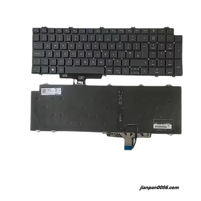 Picture of Original New UK Language For Dell 7750 7550 Black Backlight LaptopKeyboard SG-B2710-2BA SN2007BZ PK133MM3B15 DPN0T9DR1 3PA521 19054