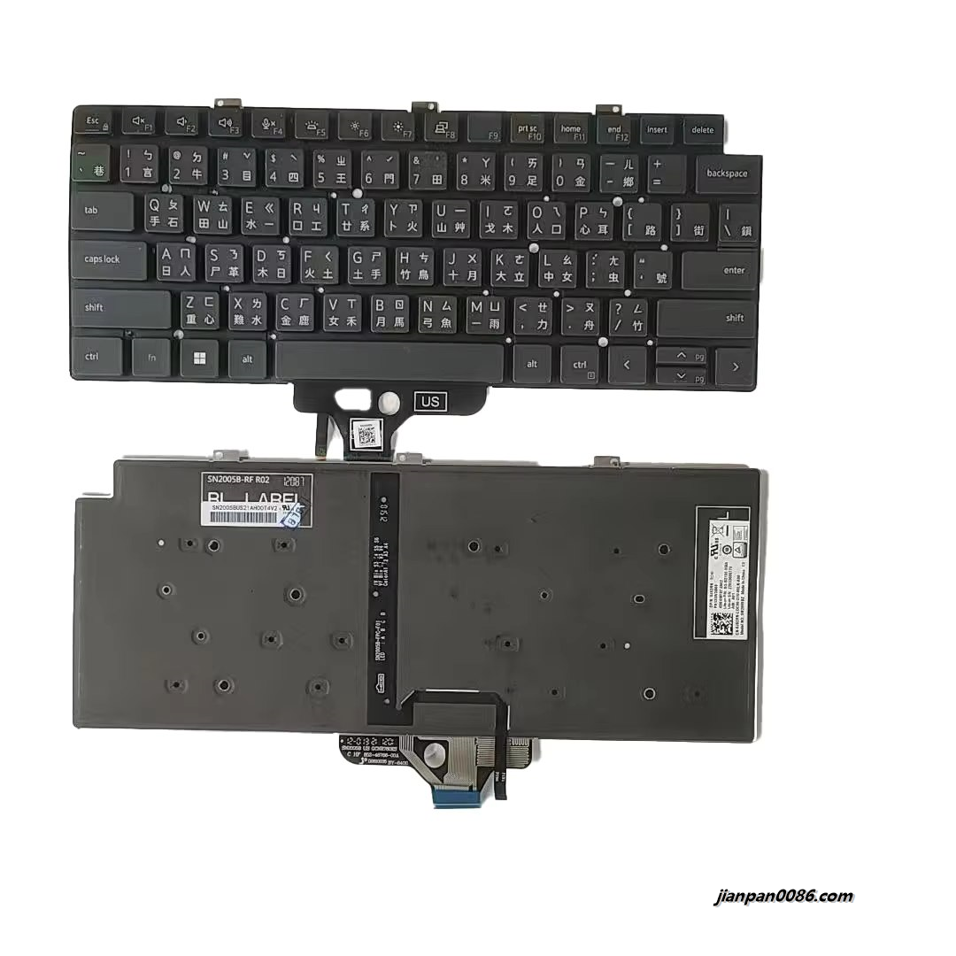 Picture of Oraginal New TW Language For Dell Latitude 7320 Black Backlight Laptop Keyboard SG-B2750-XMA SN2005BZ PK133IV3B08 DP/N:0J52RN B055