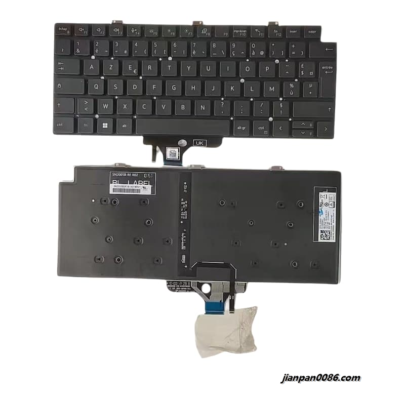 Picture of Oraginal New French Language For Dell Latitude 7320 Black Backlight Laptop Keyboard SG-A2730-2FA  SN2005B DP/N:05W04K PK1330R3B17 A528