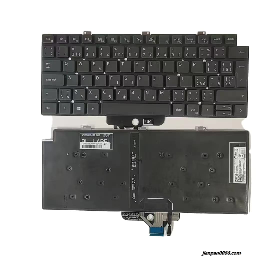 Picture of Oraginal New Czech Language For Dell Latitude 7320 Black Backlight Laptop Keyboard SN2005BZ DPN04M4G SG-A2730-59A PK1330R3B25 2pA528 19126
