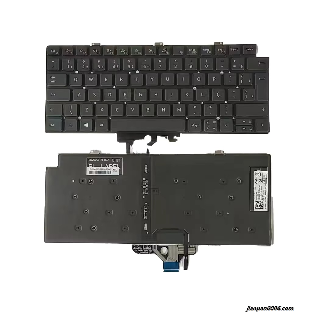 Picture of Oraginal New Brazil Language For Dell Latitude 7320 Black Backlight Laptop Keyboard SN2005B PK1330R3B44 SG-A2730-40A 73PTDH8210