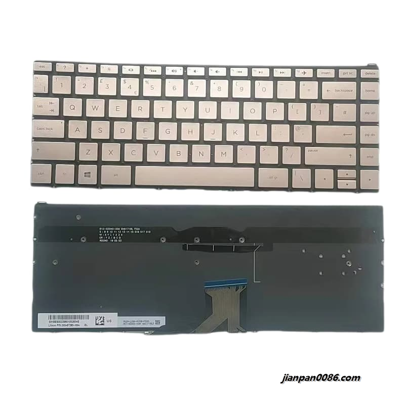 Picture of Original New UK Language For HP Spectre x360 13-AC 13-AC00 Silver Backlight Laptop Keyboard SG-87280-XBA TDH41389