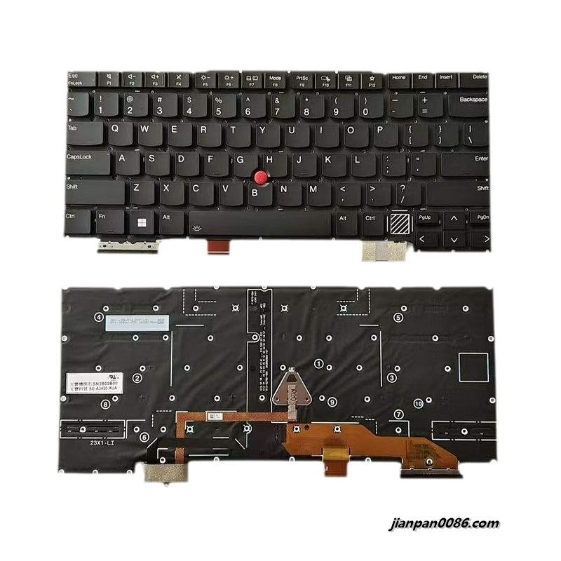 Picture of Original 25535 New US Language For Lenovo Thinkpad X1 Carbon 2024 Black Backlit Laptop Keyboard SN3B02B00 SG-A3420-XUA