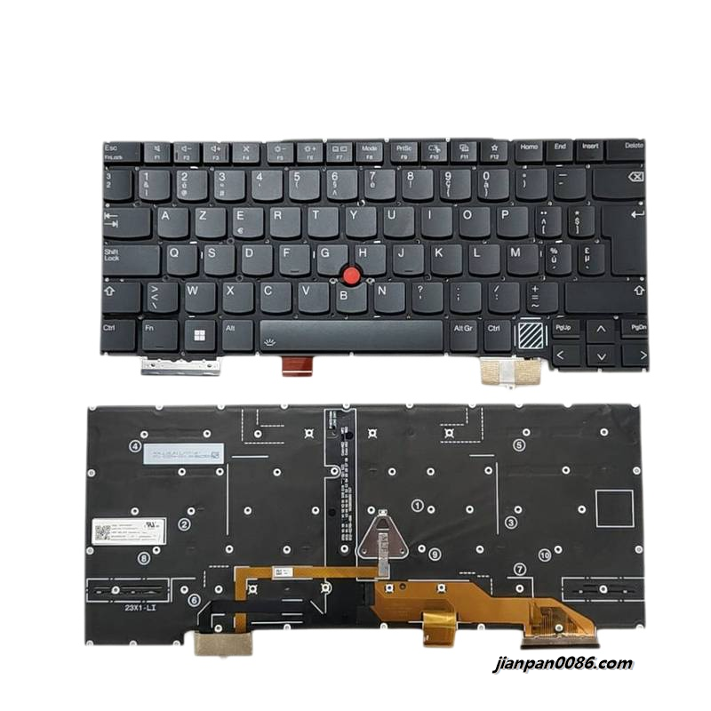 Picture of Original New Belgium Language For Lenovo Thinkpad X1 Carbon 2024 Black Backlit Laptop Keyboard SG-A3420-2JA SN3B02B00 PK1332C3B15  C167 E927