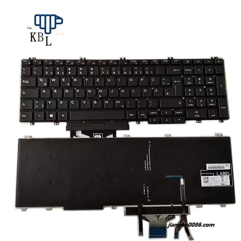 Picture of Original New GR Germany Layout For Dell Latitude 5500 5501 5510 Backlit Laptop Keyboard SG-97710-2DA PK132VX3B16 7600P14189