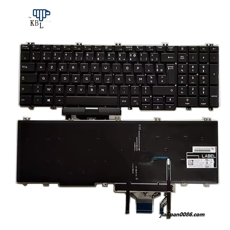Picture of Original New FR French Layout For Dell Latitude 5500 5501 5510 Backlit Laptop Keyboard SG-97710-2FA PK132VX3B17 400P14193