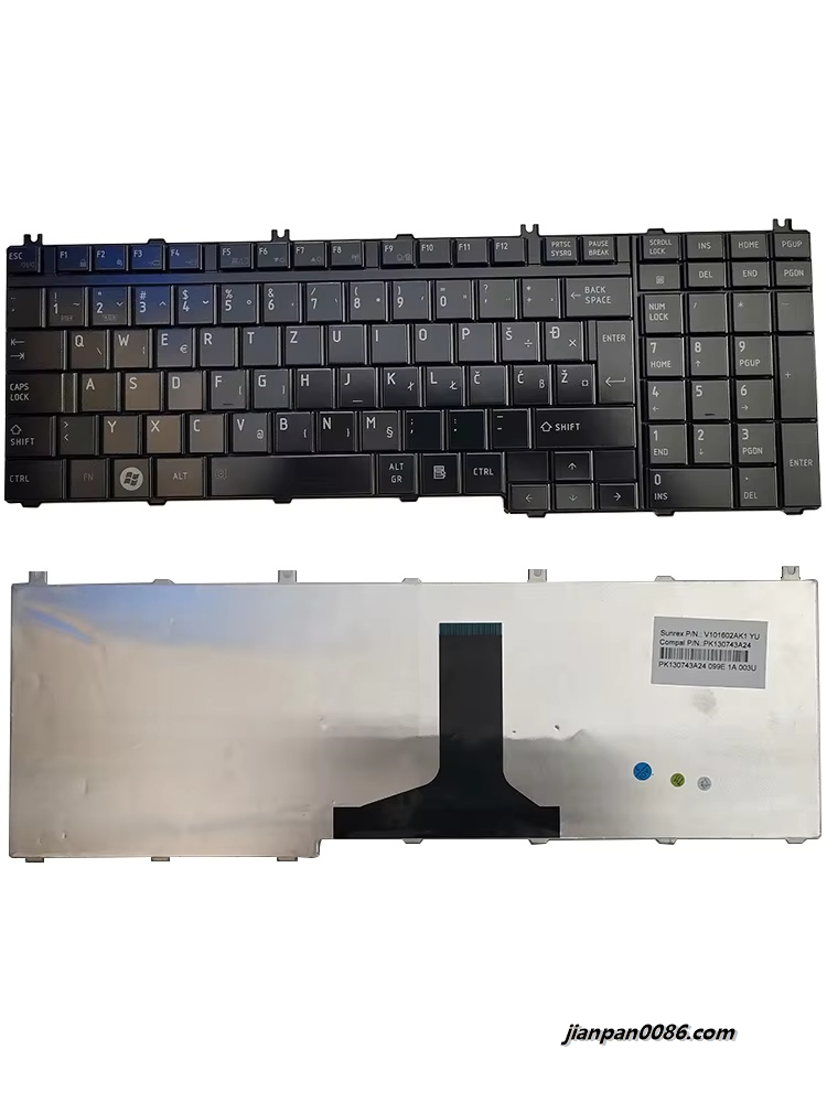 Picture of Oraginal New YU Language For Toshiba Satellite L500 Black Laptop Keyboard PK130743A24 V101602AK1 17TDH748