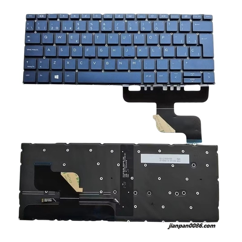 Picture of Original New Spanish Language For HP ELITE Dragonfly G2 Blue Backlight SN9181BL8 SG-A4800-2EA 40PA618 19106