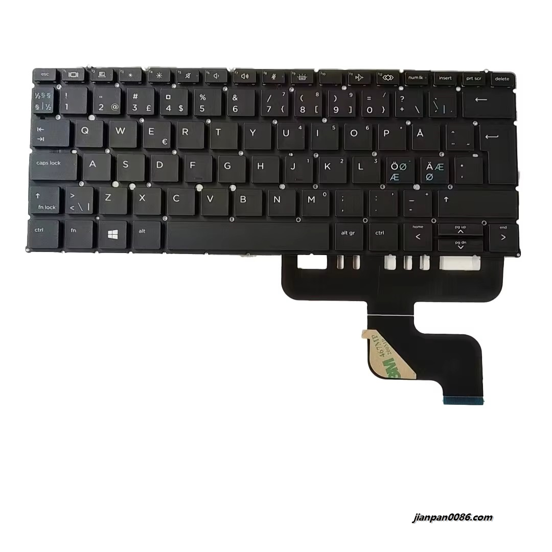 Picture of Original New Nodic Language For HP ELITE Dragonfly G2 Black Backlight SN9182BL3 SG-A4890-79A 80PA605 19048