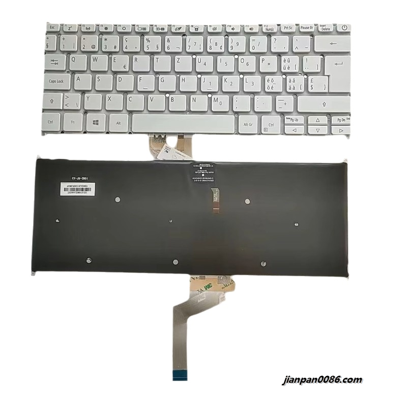 Picture of Original New Swiss Language For Acer SF514-53 Backlit Laptop Keyboard SNNKI13130PJ TDH9458 4P18942