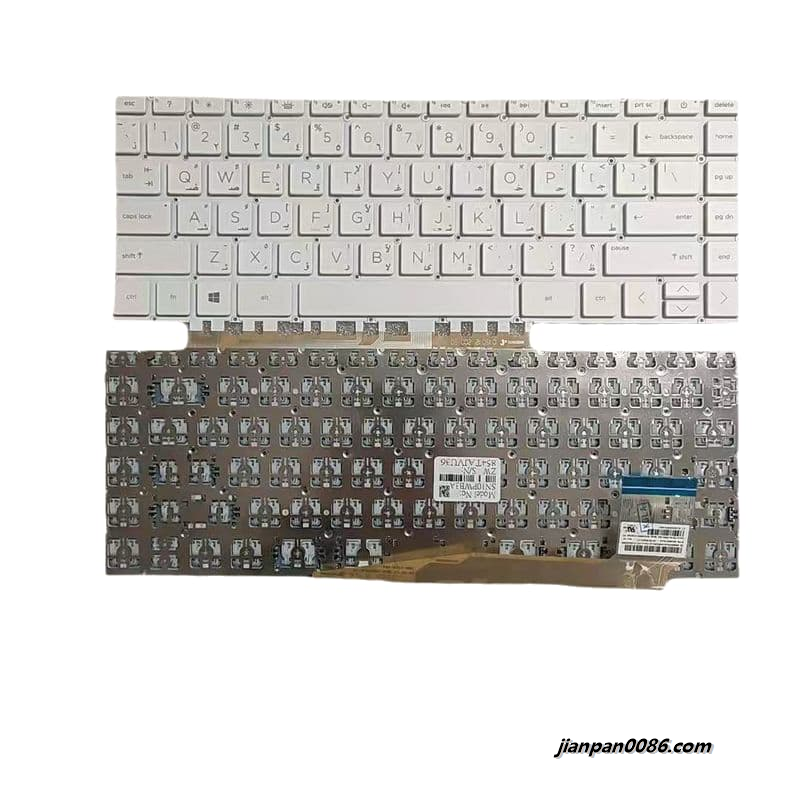 Picture of Original New Arabic Language For HP PAVILION 13-BE White NoBacklight Laptop Keyboard SG-A8650-3NA SN10PWB3D A860