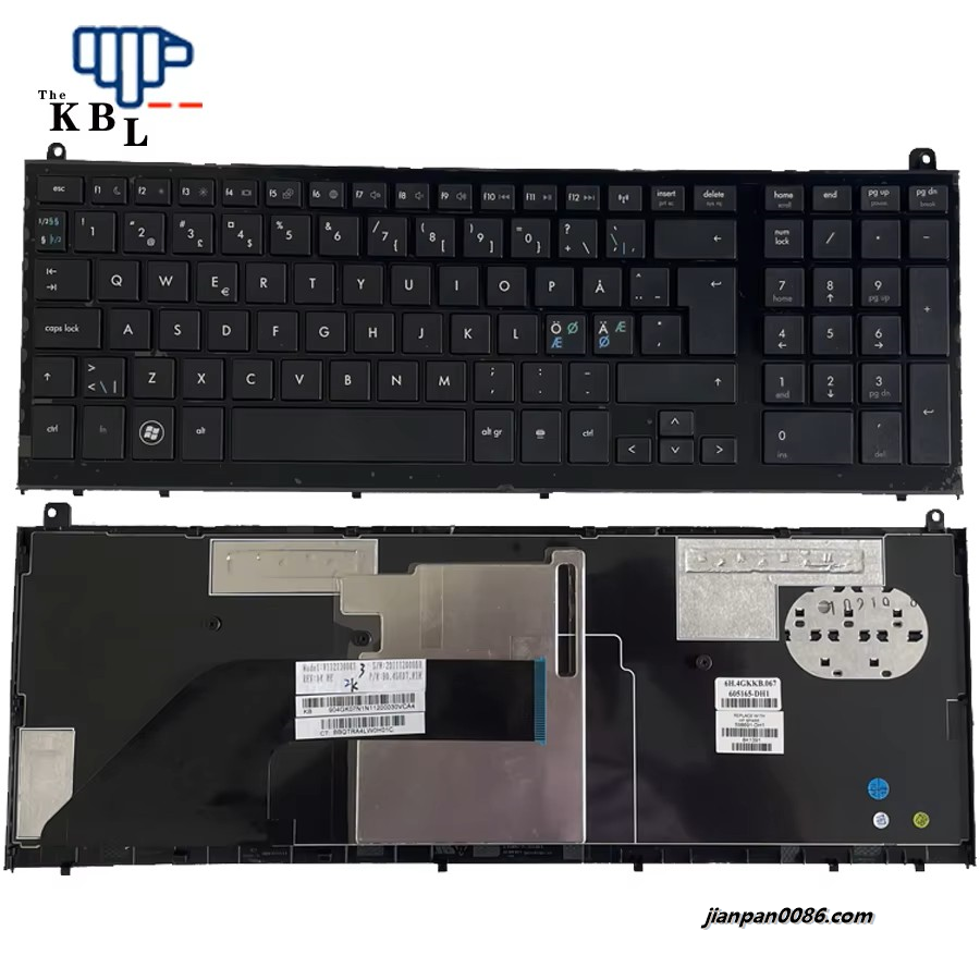 Picture of Oraginal New NE Norway Language For HP Probook 4520S 4525S Laptop Keyboard  V112130DK1