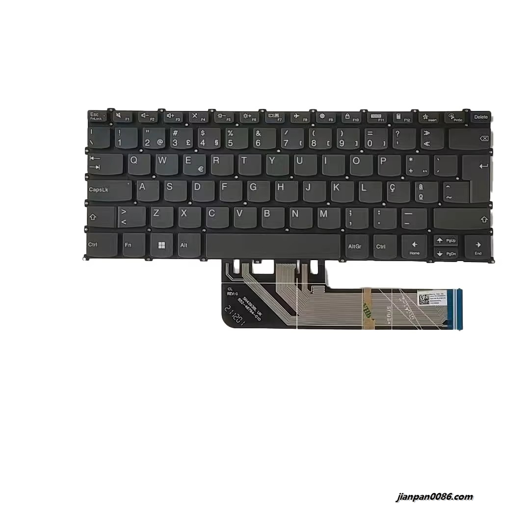 Picture of Original New Portugal LanguageFor Lenovo Xiaoxin Air14 Black NoBacklight Laptop Keyboard SG-A1900-2PA SN4393 PK132UZ2C15 SN20W85374  1PA52419078