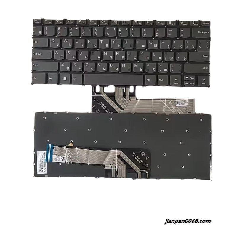 Picture of Original New Russian Language For Lenovo Xiaoxin Air14 Black NoBacklight Laptop Keyboard SG-A1960-XAA SN43933 PK132XD1A05 A524
