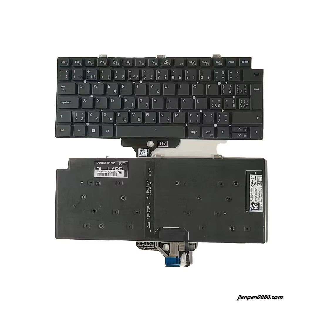 Picture of Original New Czech Language For Dell Latitude 7320 Black Backlight Laptop Keyboard SG-B2730-59A SN2005B PK1330R3B25 DP/N:049MM9 A531