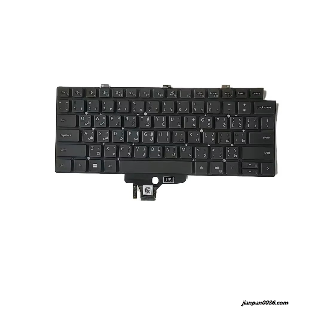 Picture of Original New Arabic Language For Dell Latitude 7320 Black Backlight Laptop Keyboard SG-B2750-3NA SN2005BZ PK133IV3B02 DP/N:0HX1J9 B038 1PA531 19173