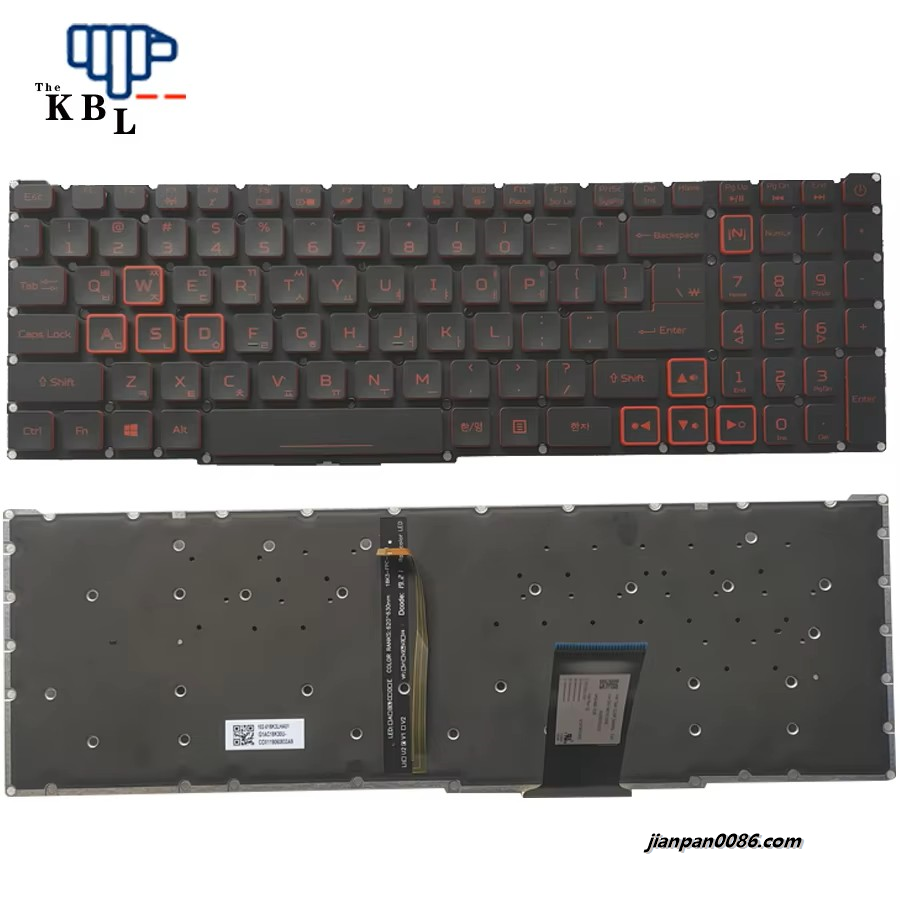 Picture of Oraginal New Korean Language For Acer Nitro AN515 Backlit Laptop Keyboard PK132K11A07 LG5P-N90BRL