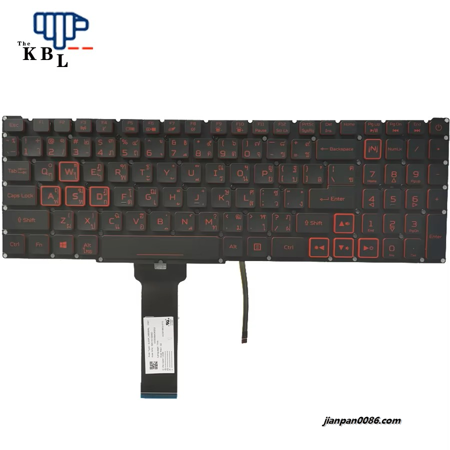 Picture of Oraginal New Thailand Language For Acer Nitro AN515 Backlit Laptop Keyboard PK132K11A06 LG5P-N90BRL
