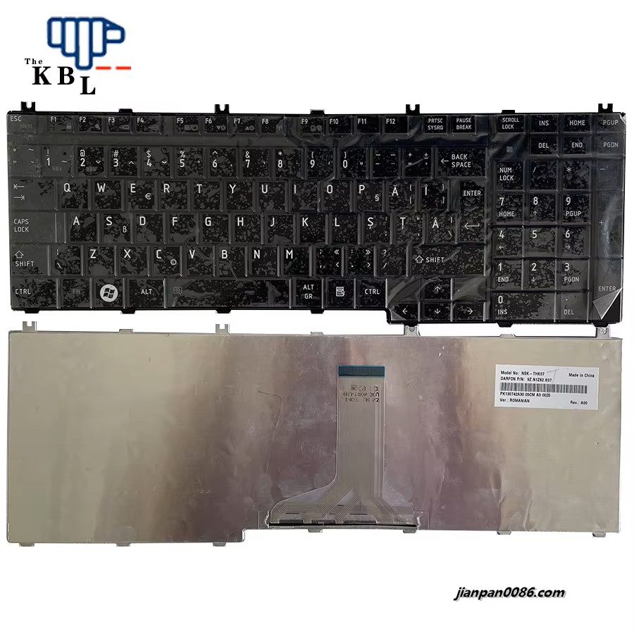 Picture of Oraginal New Romania Language For Toshiba Satellite P200 P300 P500 Black Laptop Keyboard PK130742A30 12PE442