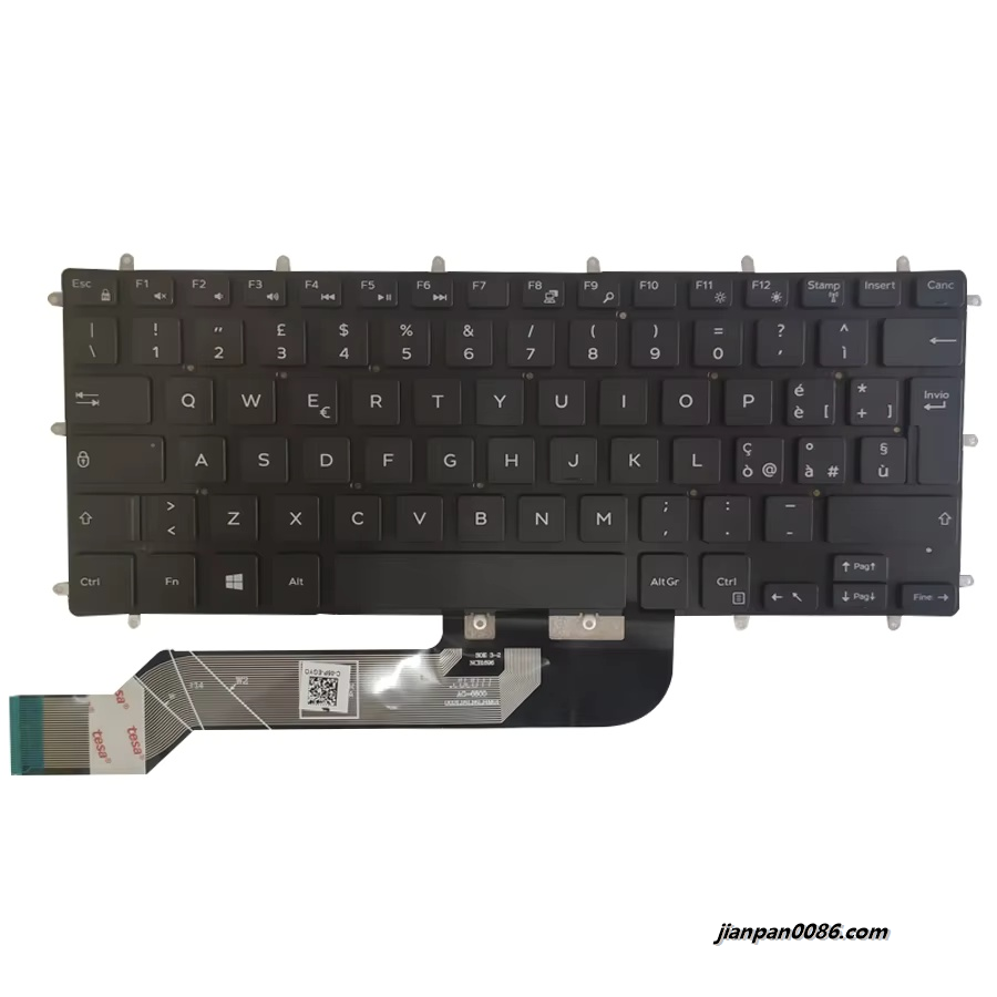 Picture of Oraginal New Italy Language For Dell 7460 7466 7560 Black NoBacklit Laptop Keyboard 039THW IT PK131Q14A19 E474