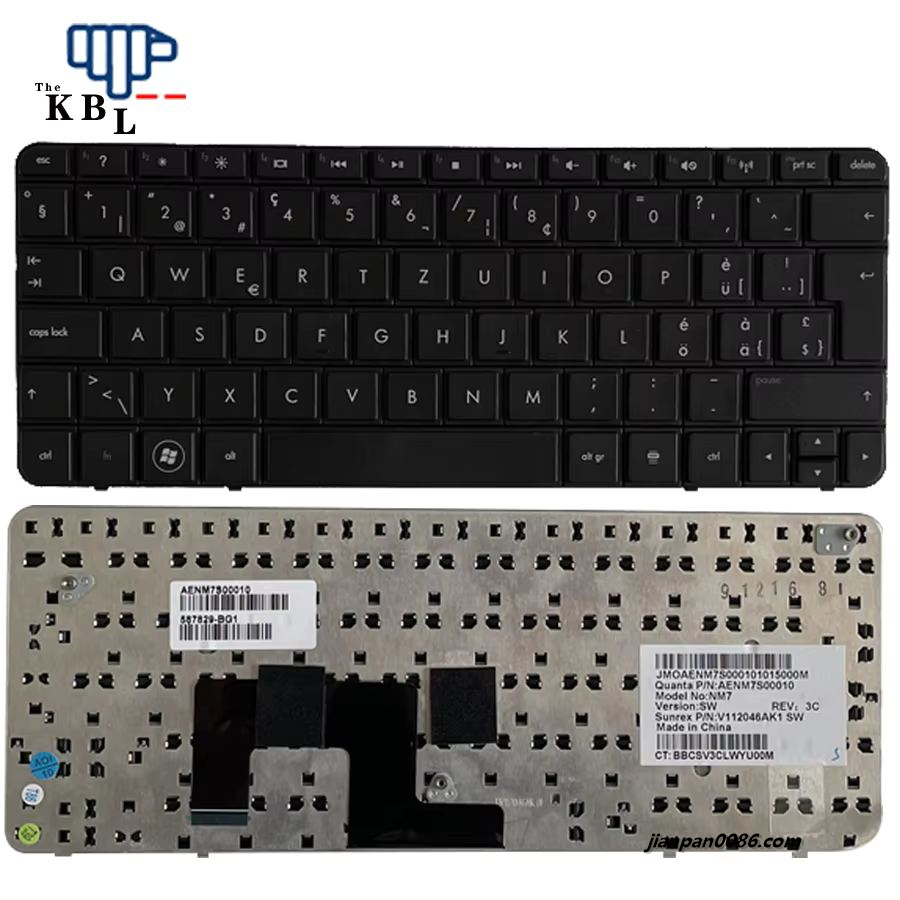 Picture of Oraginal New Swiss Language For HP MINI 210-1000 Black Laptop Keyboard V112046AK1