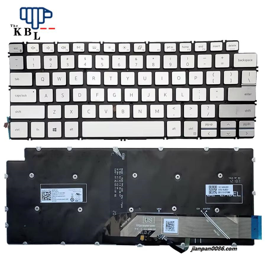 Picture of Original New US Language For DELL 7490 5390 5391 5490 5491 7391 Silver Backlight (90%NEW) Laptop PK132KD1B00 15PTDH3364