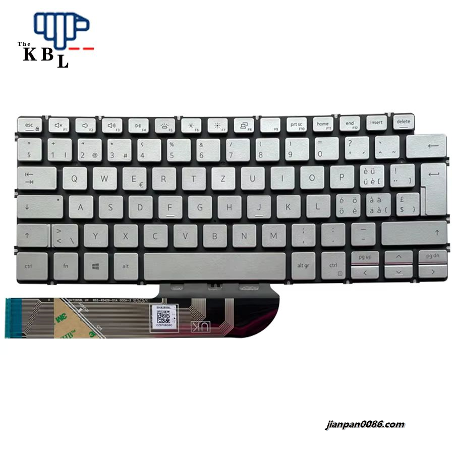 Picture of Original New Swiss Language For DELL 7490 5390 5391 5490 5491 7391 Silver Backlight Laptop SG-98430-2XA P/N:PK132KD3B20 40PE805