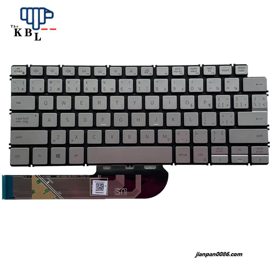 Picture of Original New Canada Language For DELL 7490 5390 5391 5490 5491 7391 Silver Backlight Laptop SG-98430-86A PK132KD3B11 40PE803