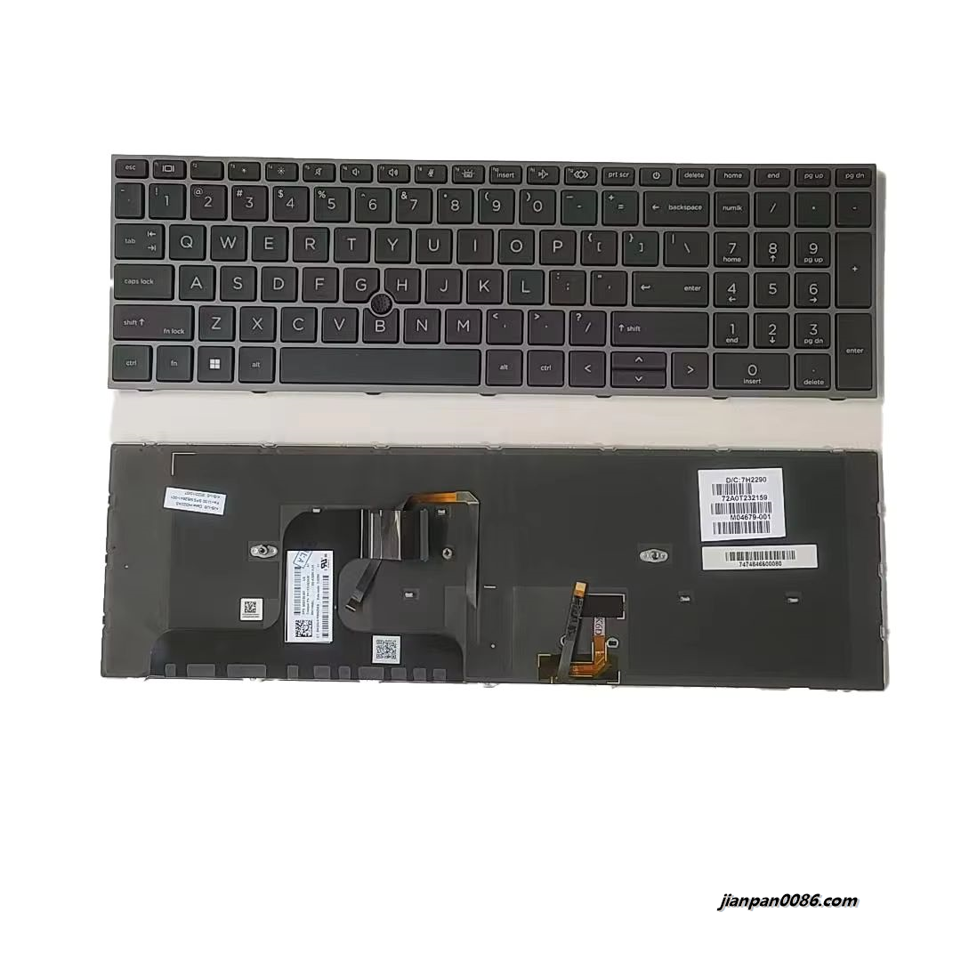 Picture of Oraginal New US language For HP ZBOOK Fury 15 G7 Black Backlit Laptop Keyboard SG-A3200-XUA SN7195BL PK132UQ2A00 18PA540 19243