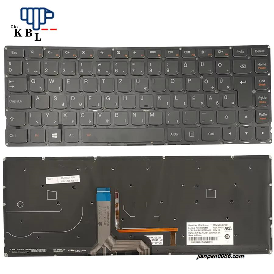 Picture of Oraginal New Hungary Language For Lenovo Yoga2 Pro 13 Black Backlit Laptop Keyboard FRU25212869 PK130S92A20