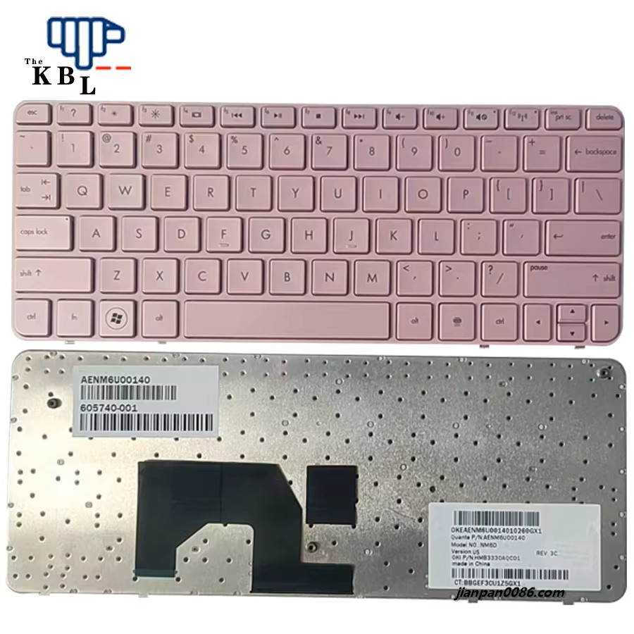 Picture of Original New US Language For HP Mini210-1000 Pink Laptop Keyboard  HMB3330AQC01 9FTDH3567