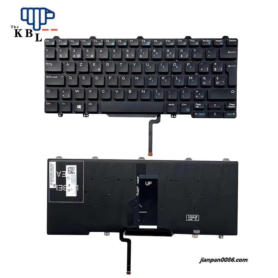 Picture of Original New Belgium Language For Dell Latitude E7350 E7480 E7490 Black Backlight Laptop Keyboard 0HH4RM PK1316R1A20 10PE615
