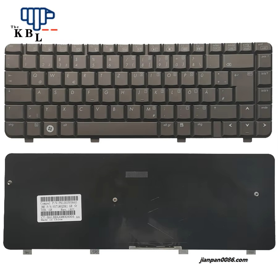 Picture of Original New For HP Pavilion DV4 DV4-1000 CQ40 CQ45 Germany Language Bronze  Laptop Keyboard PK1303Y09A0 V071802DK1