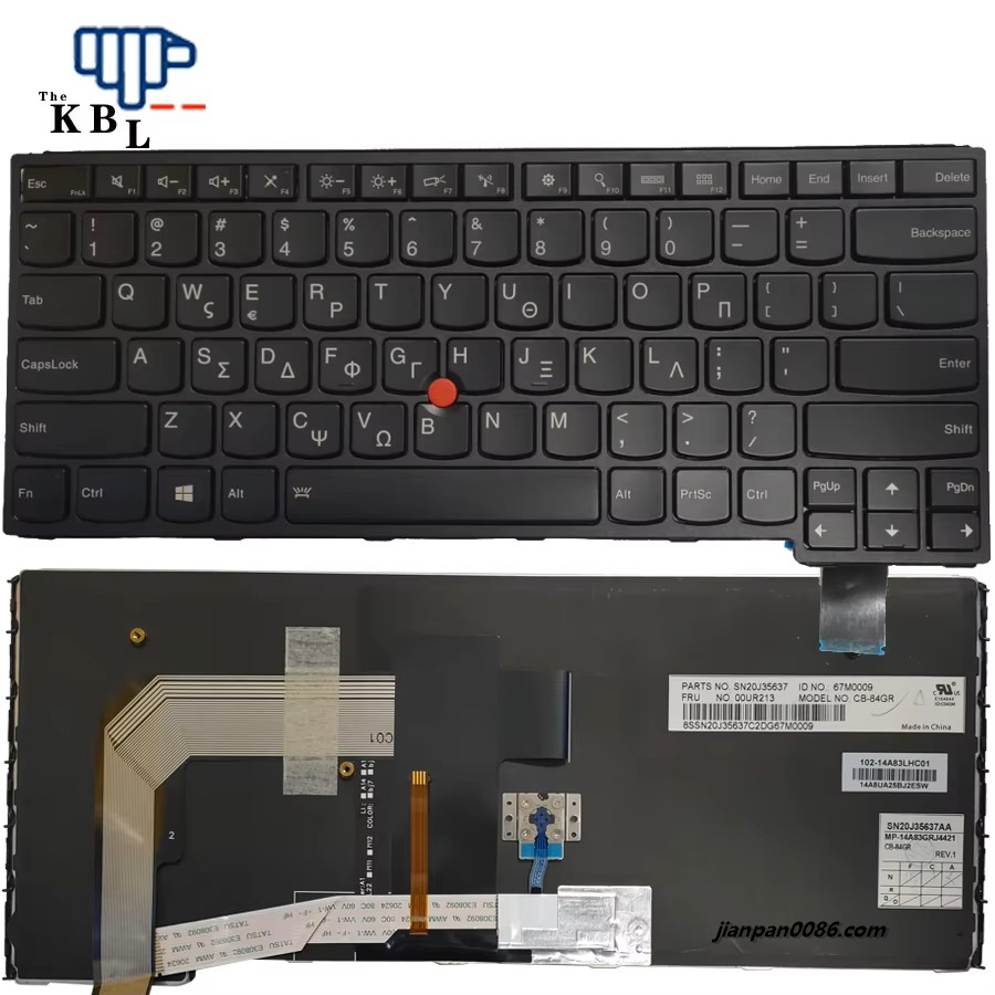 Picture of Original New Greece Language For IBM Thinkpad S3 YOGA 14 Black Backlight With Point Stick Laptop Keyboard MP-14A83GRJ4421 2P3019