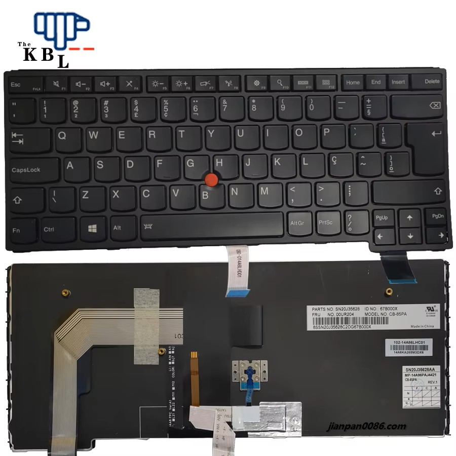 Picture of Original New Brazil Language For IBM Thinkpad S3 YOGA 14 Black Backlight With Point Stick Laptop Keyboard MP-14A86PAJ4421 2P3018