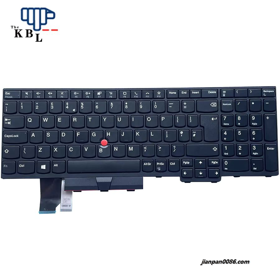 Picture of Original New UK Language For Lenovo Thinkpad L15 Black Frame Nobacklit Laptop Keyboard SN20W67989 E9274